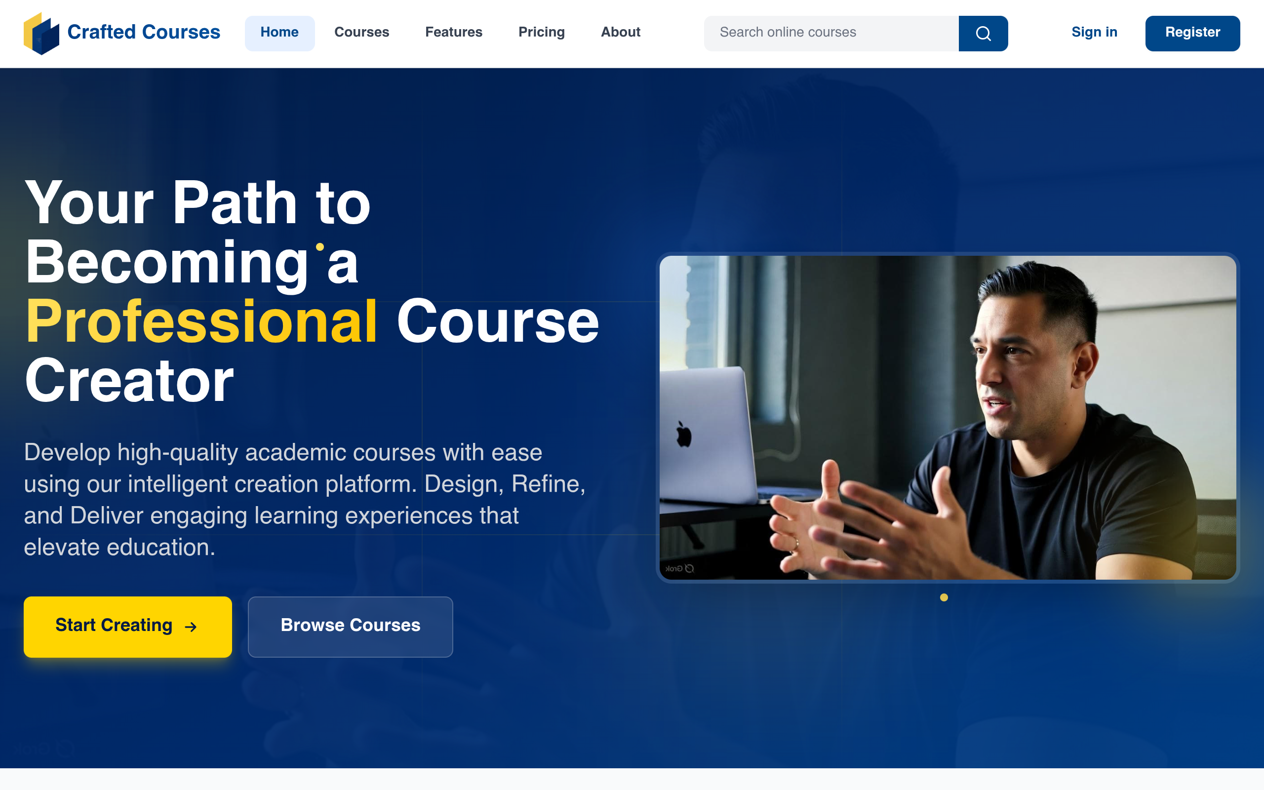 Aperçu de Crafted Courses