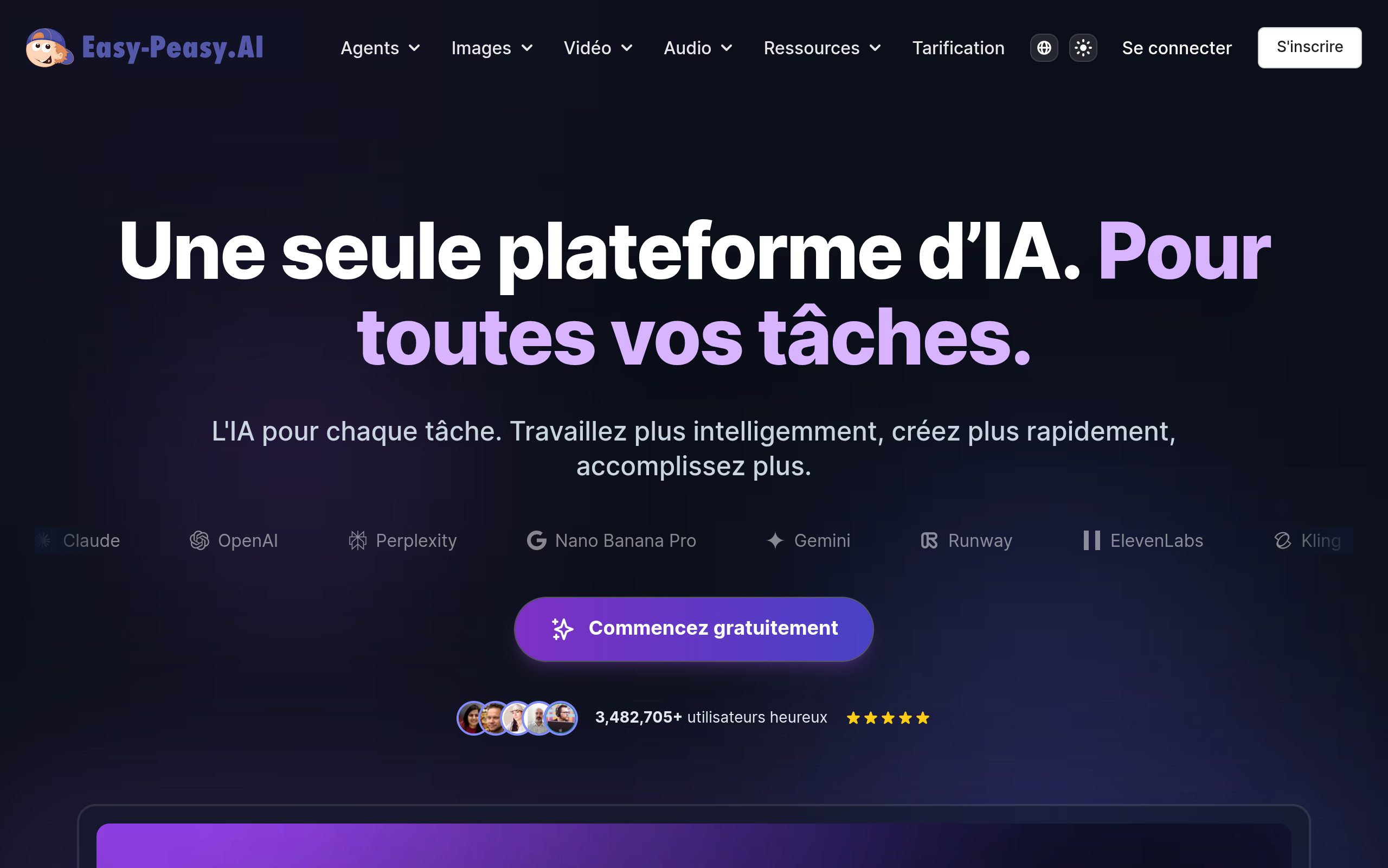 Aperçu de Easy-Peasy.AI