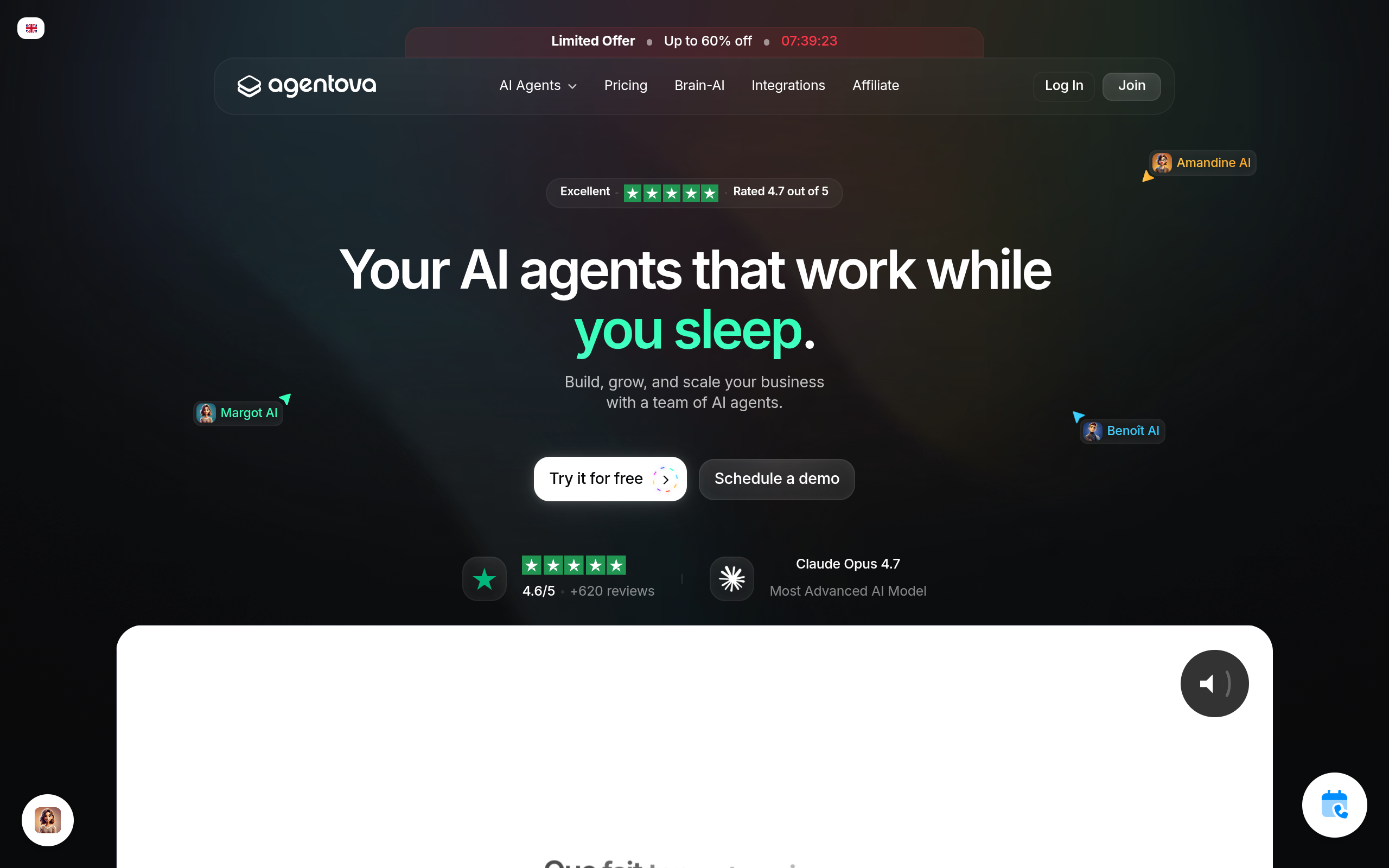 Aperçu de Agentova AI