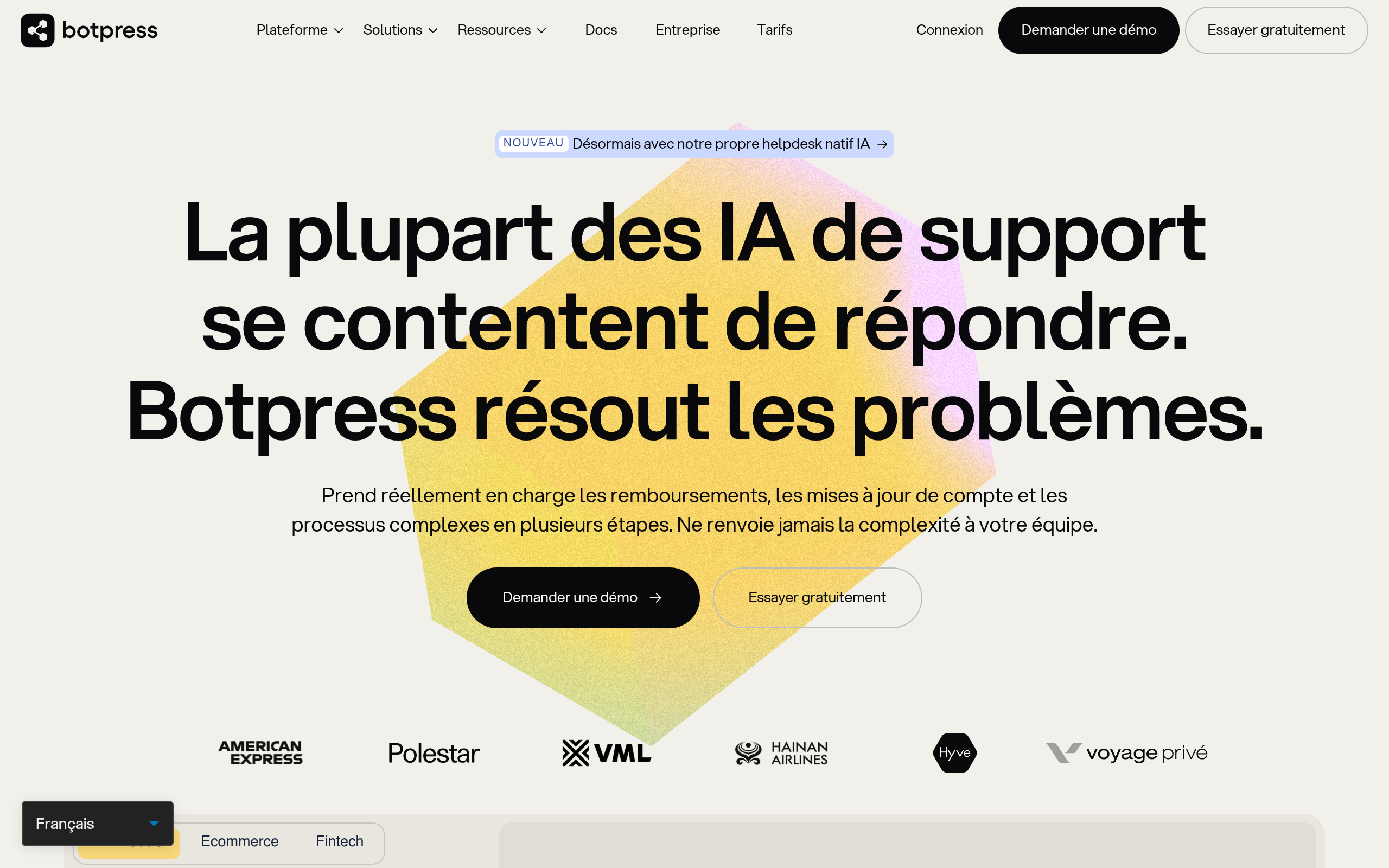 Aperçu de Botpress
