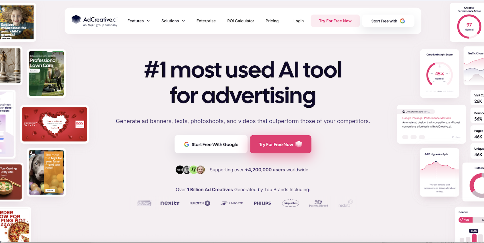 Aperçu de AdCreative.ai