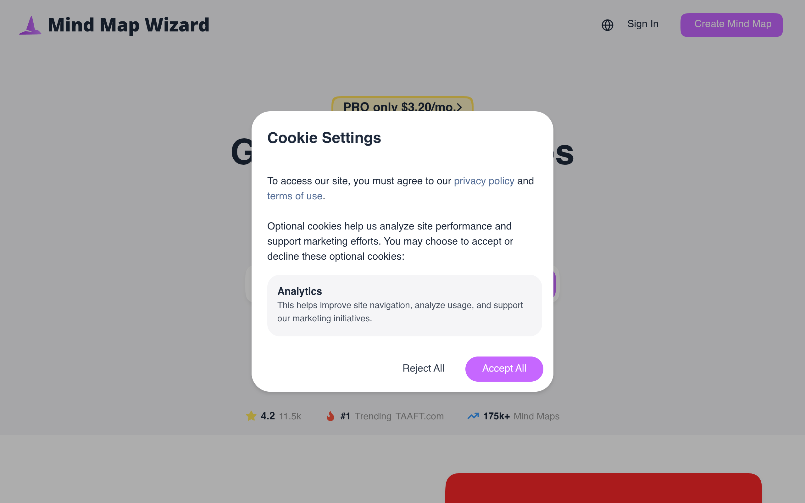 Aperçu de Mind Map Wizard