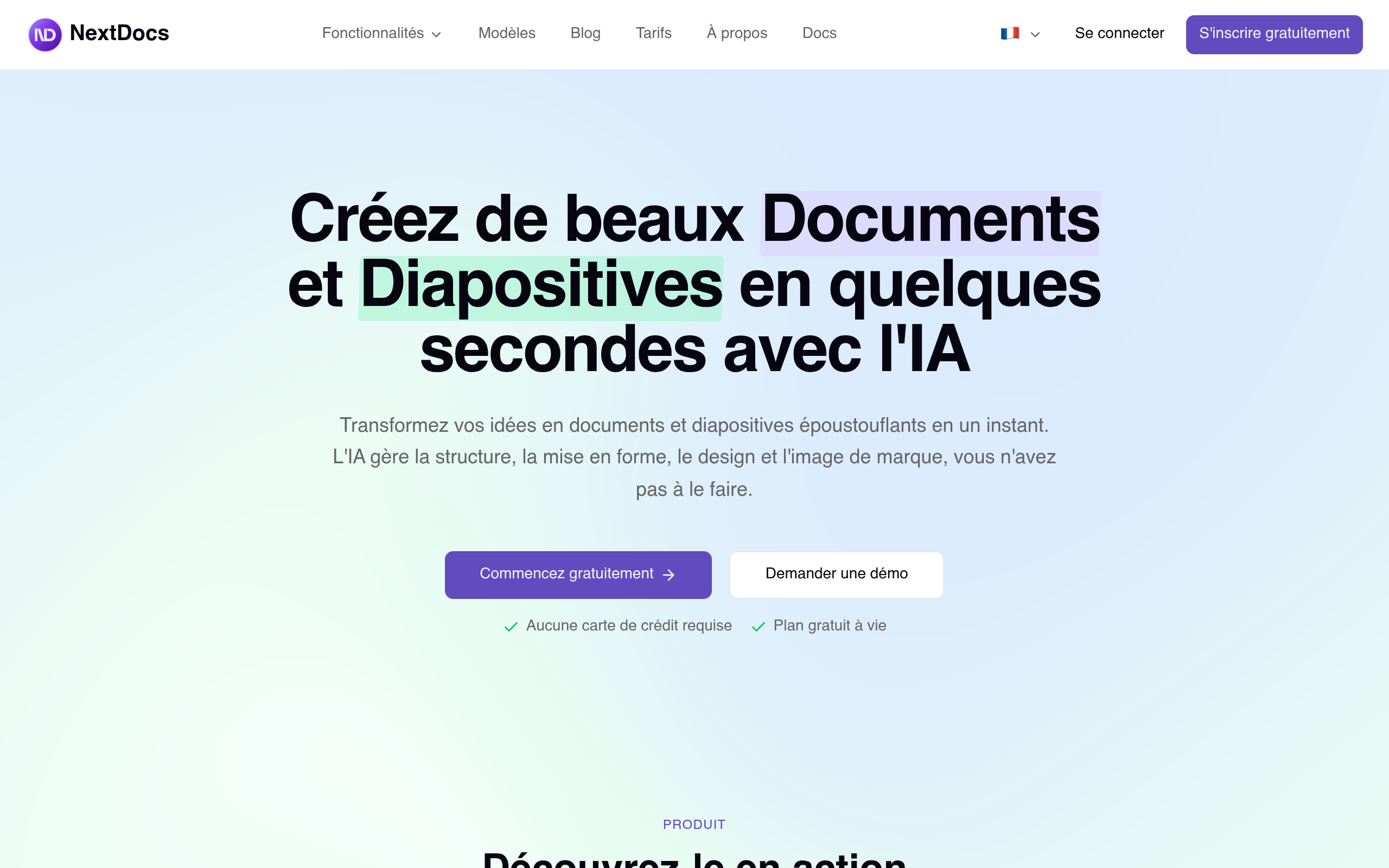 Aperçu de NextDocs