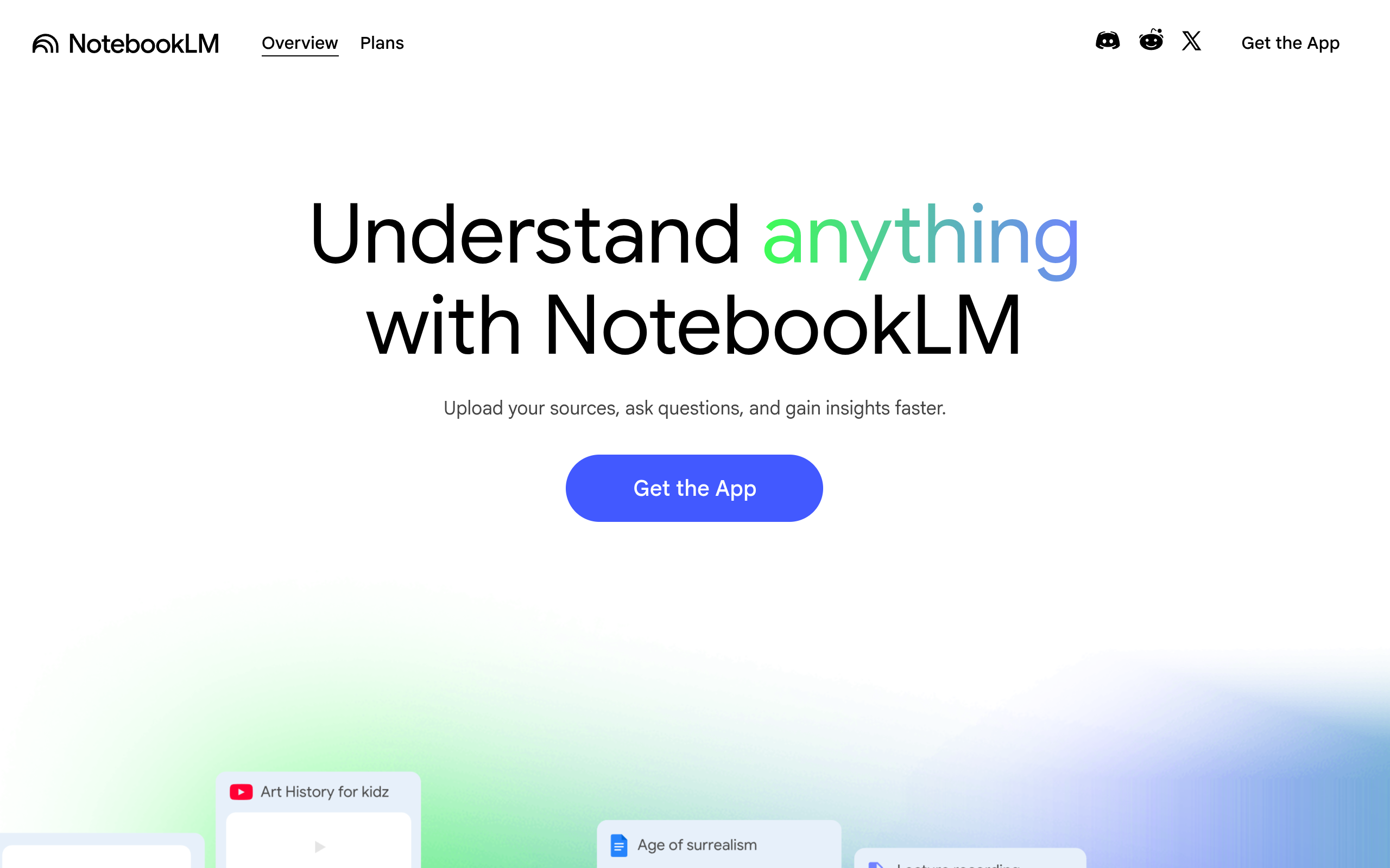 Aperçu de NotebookLM