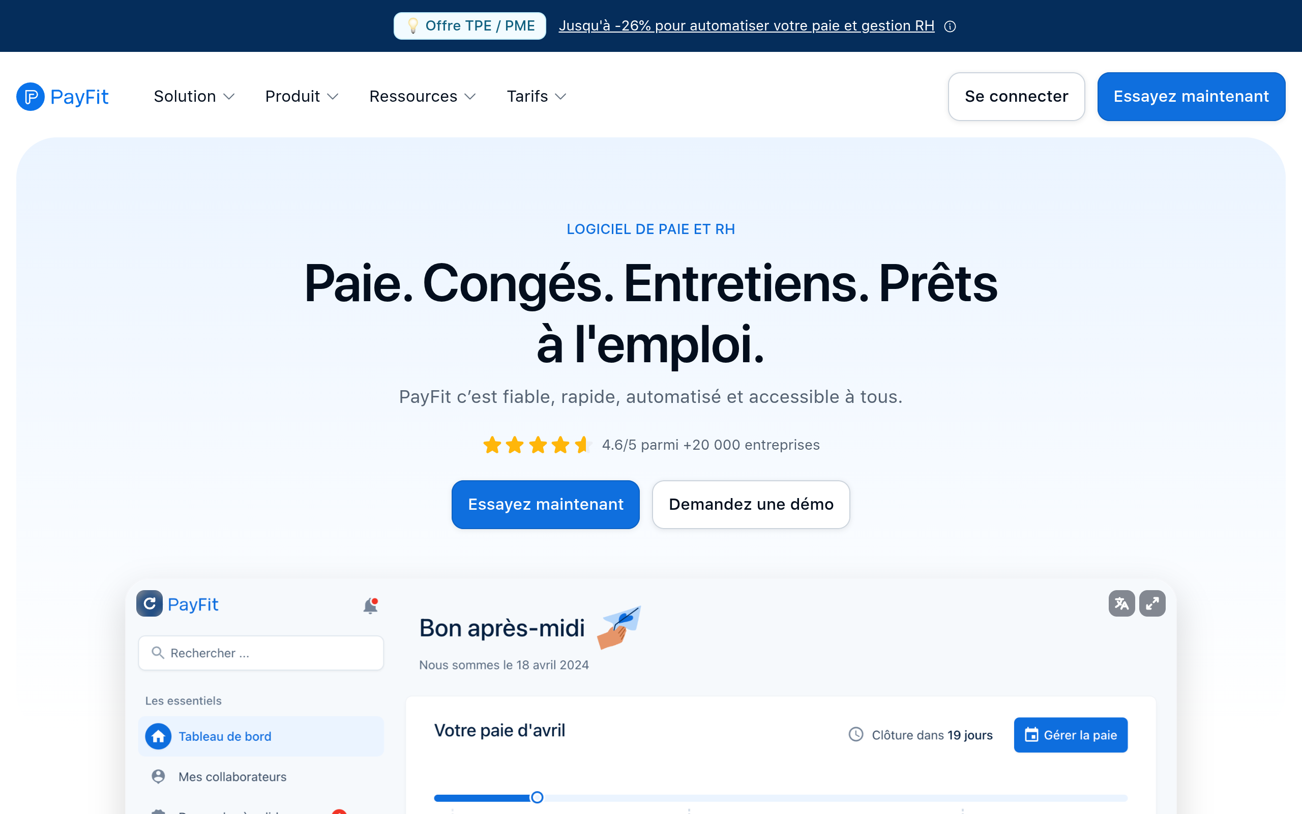 Aperçu de Payfit