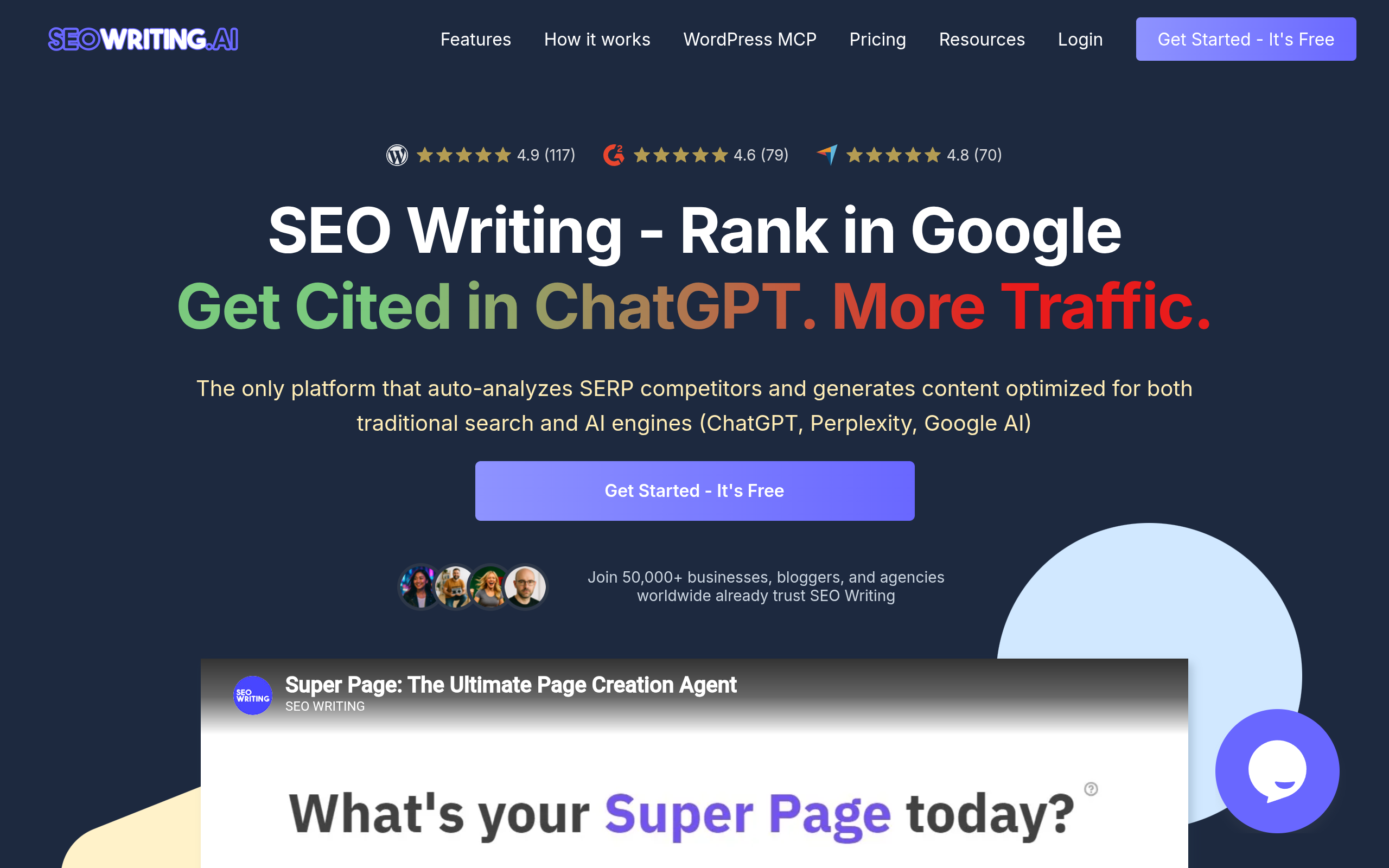 Aperçu de SEO Writing AI
